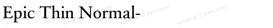 Epic Thin Normal字体转换